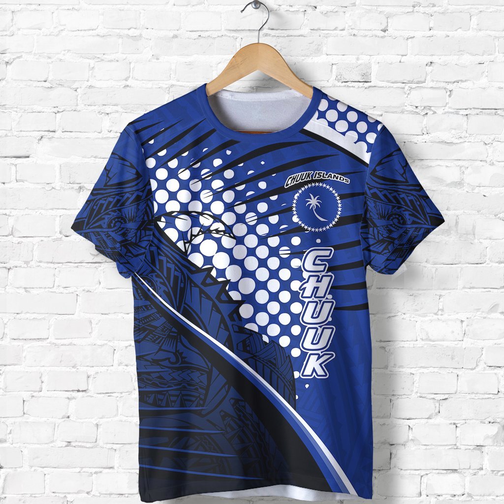 Chuuk T Shirt Chuuk Flag Tides Style Special K6 Unisex Blue - Polynesian Pride
