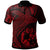 Tonga Polo Shirt Humpback Whale and Coat of Arms Red Unisex Red - Polynesian Pride