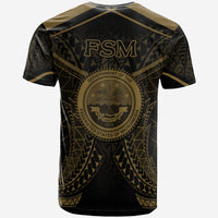 Federated States of Micronesia T Shirt FSM Seal With Gold Line Style - Polynesian Pride