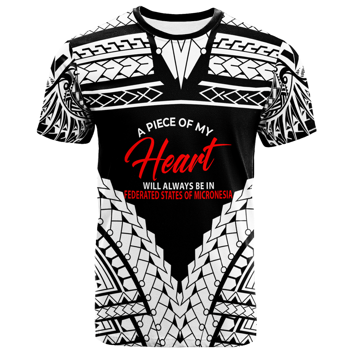 Federated States of Micronesia T Shirt A Piece of My Heart Unisex White - Polynesian Pride