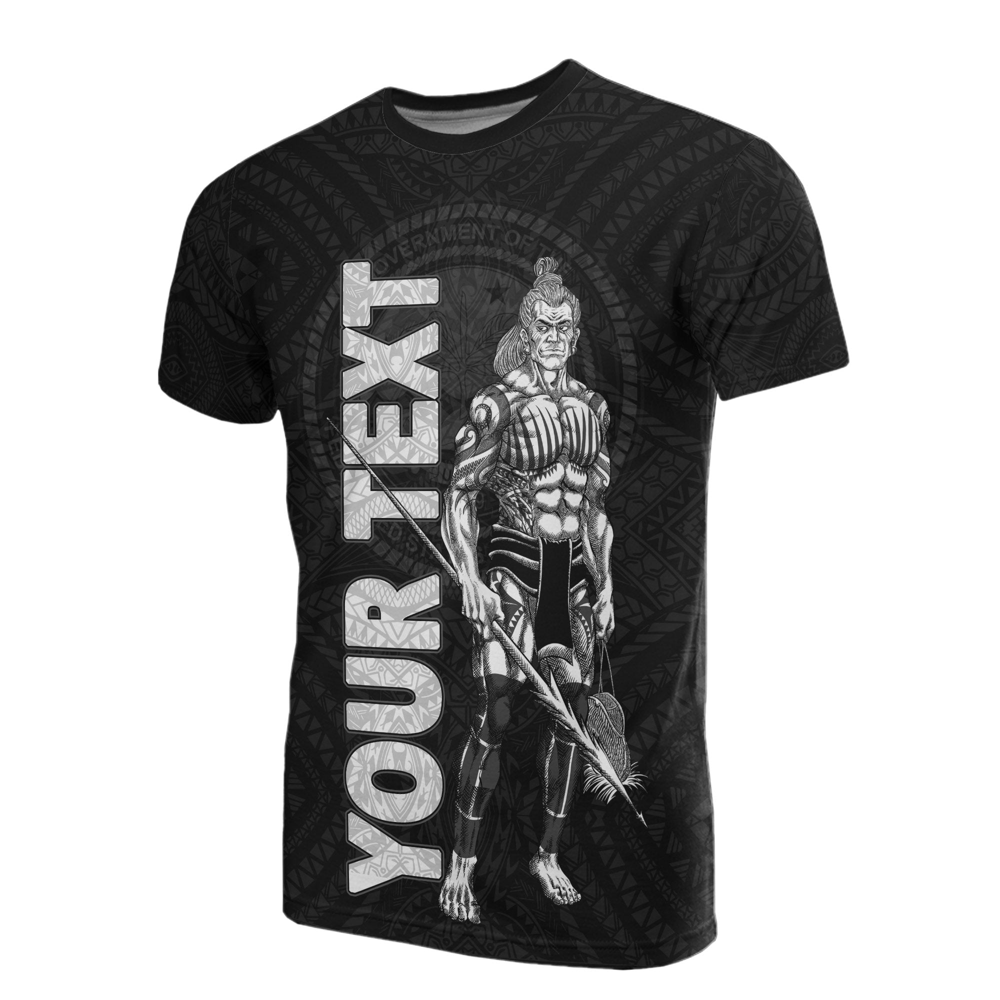 Federated States of Micronesia Custom Polynesian T Shirt Micronesian Warrior Unisex Black - Polynesian Pride