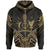 Cook Islands Zip Hoodie Cook Islands Seal Gold Tribal Patterns Unisex White - Polynesian Pride