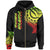 Solomon Islands Zip Hoodie Solomon Islands Tatau Reggae Patterns Unisex Black - Polynesian Pride