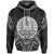 French Polynesia Zip Hoodie French Polynesia Seal Black Tribal Patterns Unisex White - Polynesian Pride