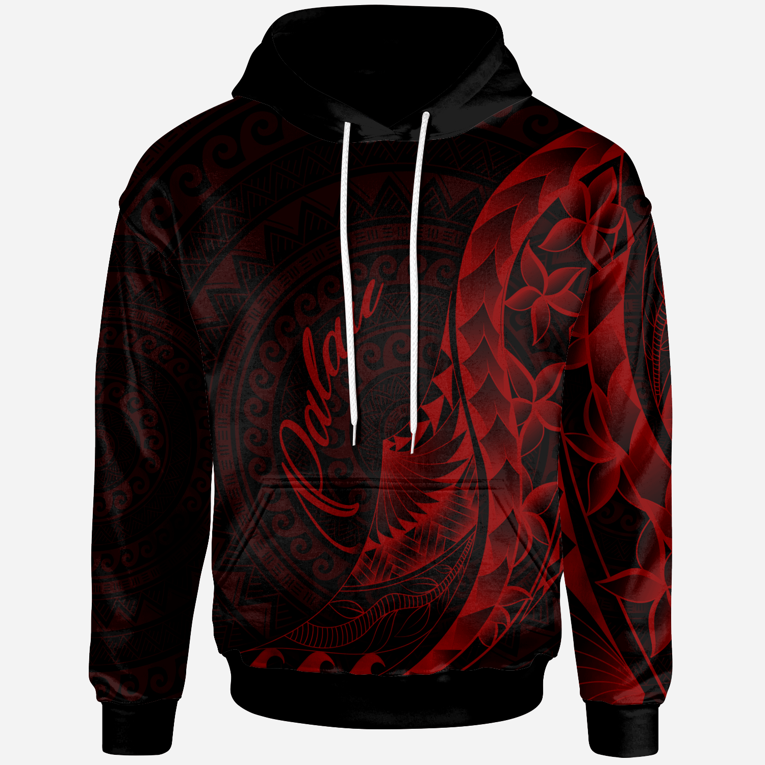 Palau Hoodie Polynesian Pattern Style Red Color Unisex Red - Polynesian Pride