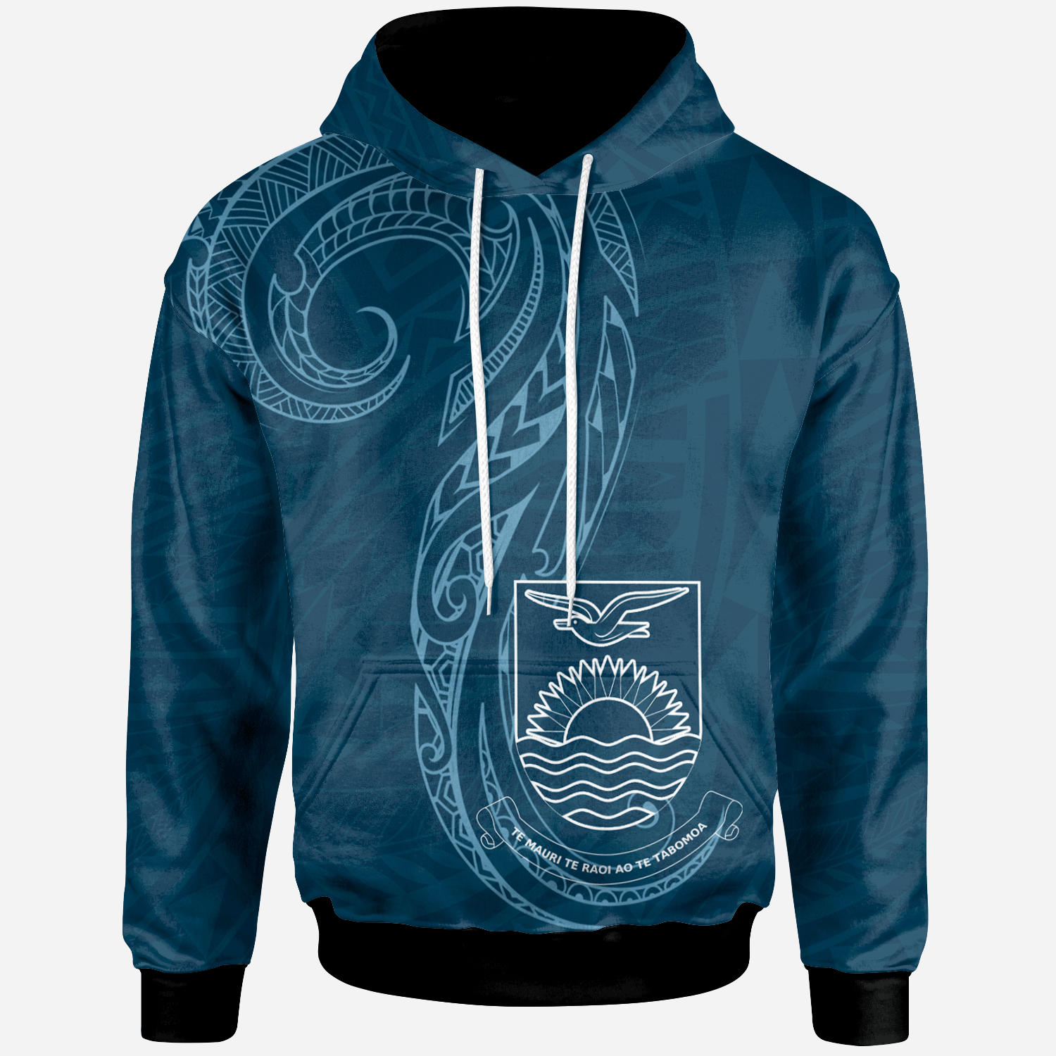 Kiribati Hoodie Polynesian Style Unisex Blue - Polynesian Pride