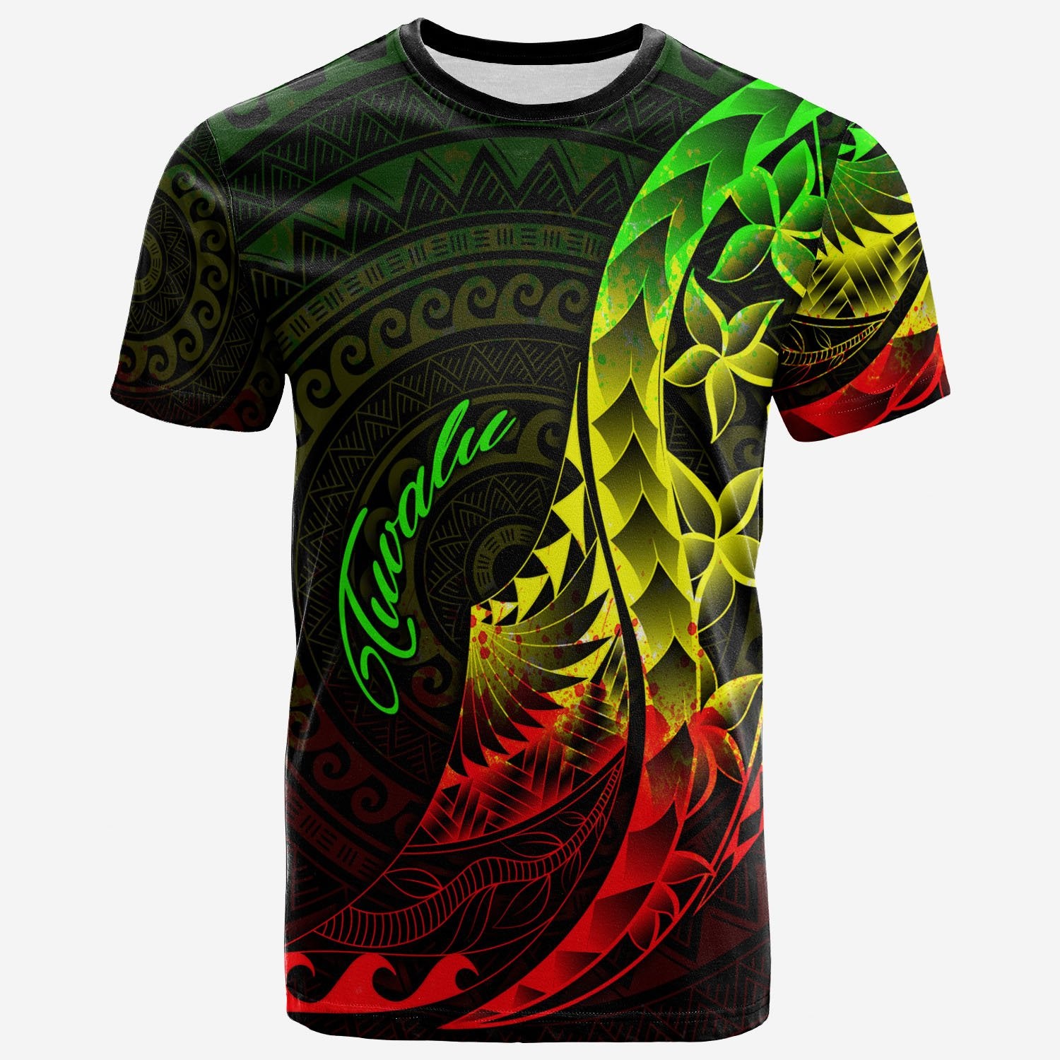 Tuvalu T Shirt Polynesian Pattern Style Reggae Color Unisex Art - Polynesian Pride