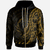 Kosrae Zip Hoodie Polynesian Pattern Style Gold Color Unisex Gold - Polynesian Pride