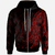 Vanuatu Zip Hoodie Polynesian Pattern Style Red Color Unisex Red - Polynesian Pride