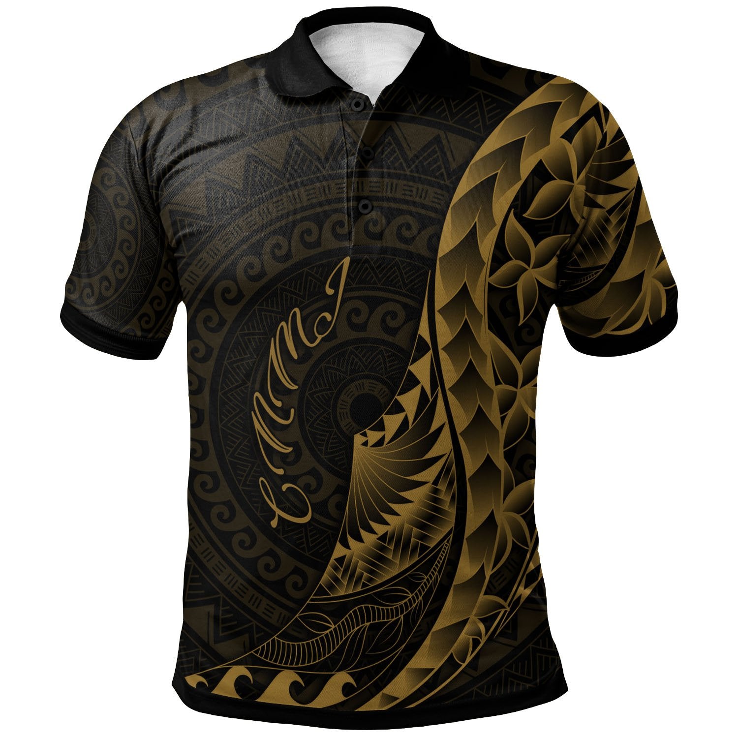 Northern Mariana Islands Polo Shirt Polynesian Pattern Style Gold Color Unisex Gold - Polynesian Pride