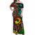 Australia Aboriginal Kangaroo Combine New Zealand Maori Kiwi Bird Off Shoulder Long Dress - LT2 Women ART - Polynesian Pride