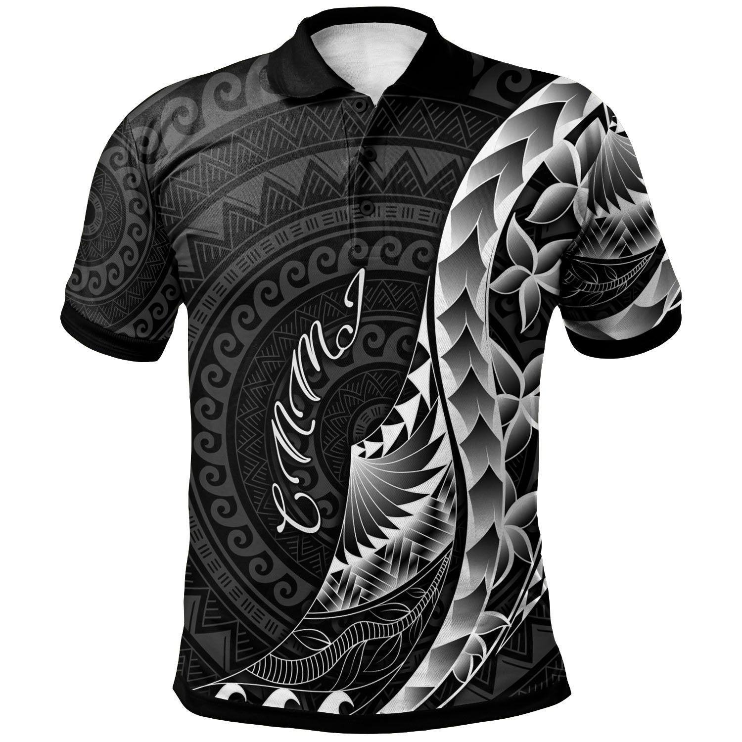 Northern Mariana Islands Polo Shirt Polynesian Pattern Style Unisex Black - Polynesian Pride