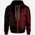 Northern Mariana Islands Zip Hoodie Polynesian Pattern Style Red Color Unisex Red - Polynesian Pride