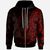 New Caledonia Zip Hoodie Polynesian Pattern Style Red Color Unisex Red - Polynesian Pride