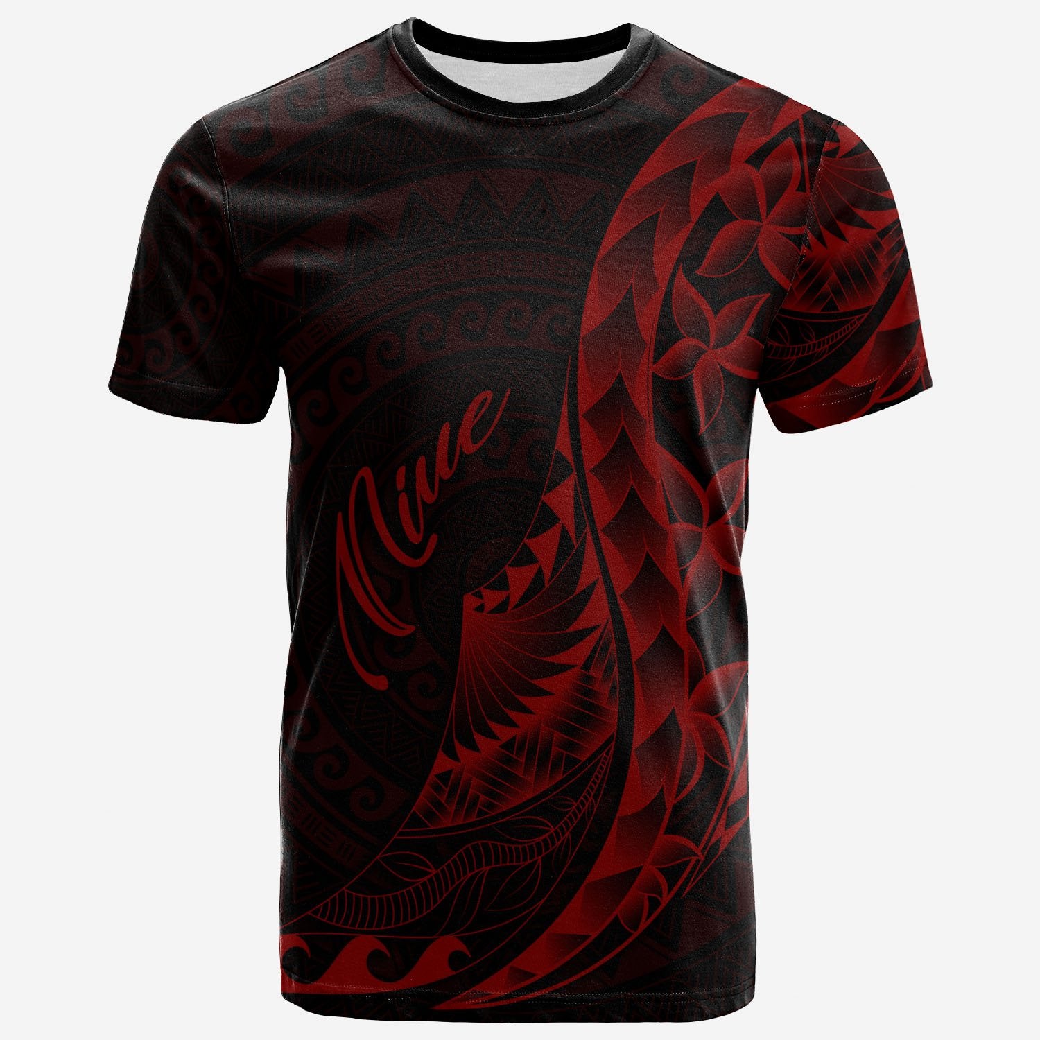 Niue T Shirt Polynesian Pattern Style Red Color Unisex Red - Polynesian Pride