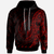 Tonga Hoodie Polynesian Pattern Style Red Color Unisex Red - Polynesian Pride