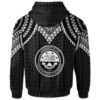 Federated States of Micronesia Hoodie Polynesian Armor Style Black - Polynesian Pride