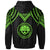 Federated States of Micronesia Custom Zip up Hoodie Polynesian Armor Style Green - Polynesian Pride