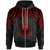 Federated States of Micronesia Custom Zip up Hoodie Polynesian Armor Style Red Unisex Red - Polynesian Pride