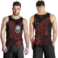 Federated States of Micronesia Custom Personalised Men's Tank Top - Red Turtle - Polynesian Pride