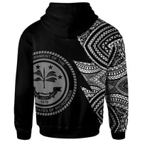 Federated States of Micronesia Custom Personalized Hoodie Flash Style White - Polynesian Pride