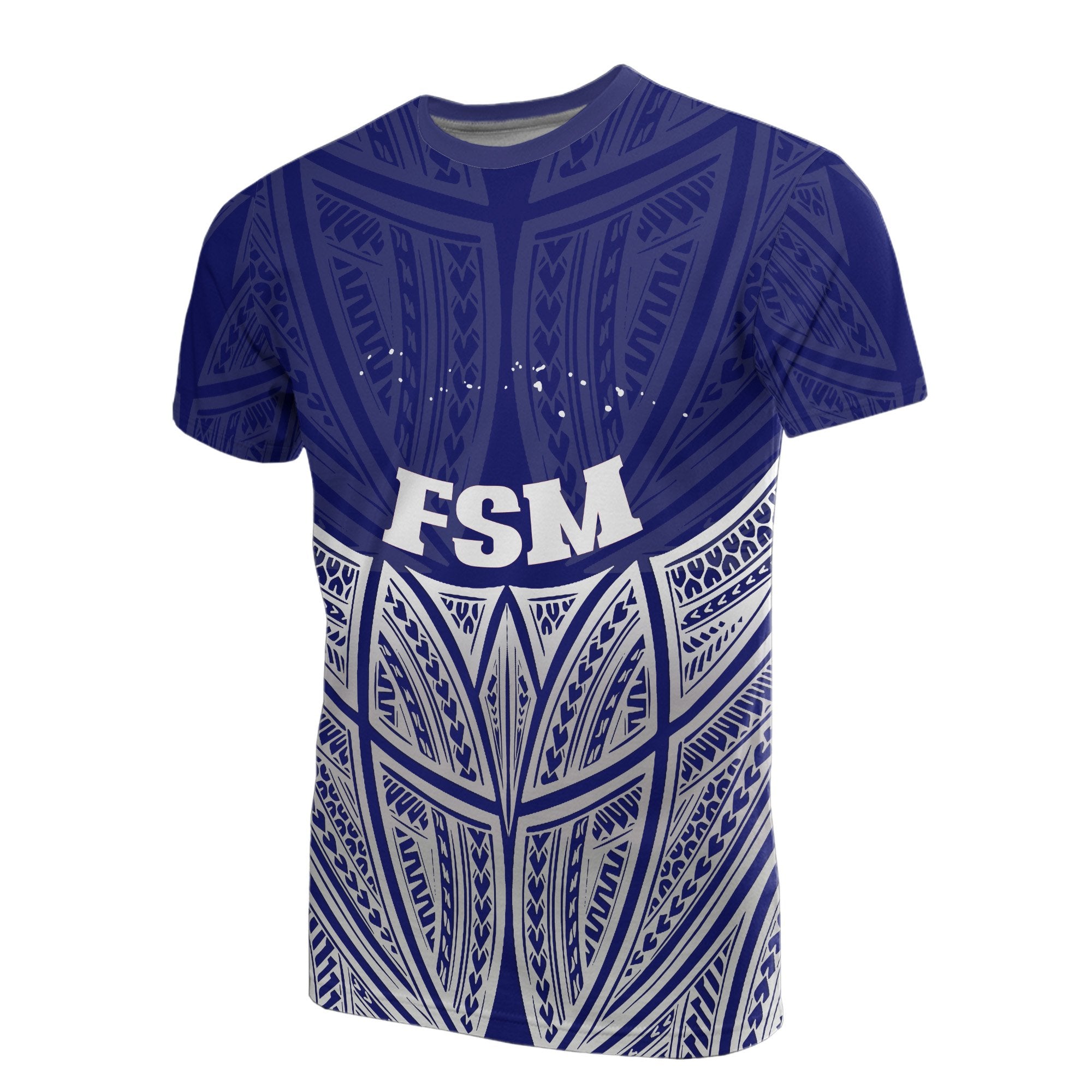 Federated States of Micronesia Polynesian T Shirt Blue Pride Map and Seal Unisex Blue - Polynesian Pride