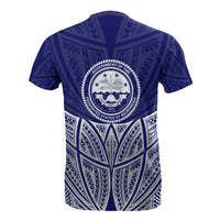 Federated States of Micronesia Polynesian T Shirt Blue Pride Map and Seal - Polynesian Pride