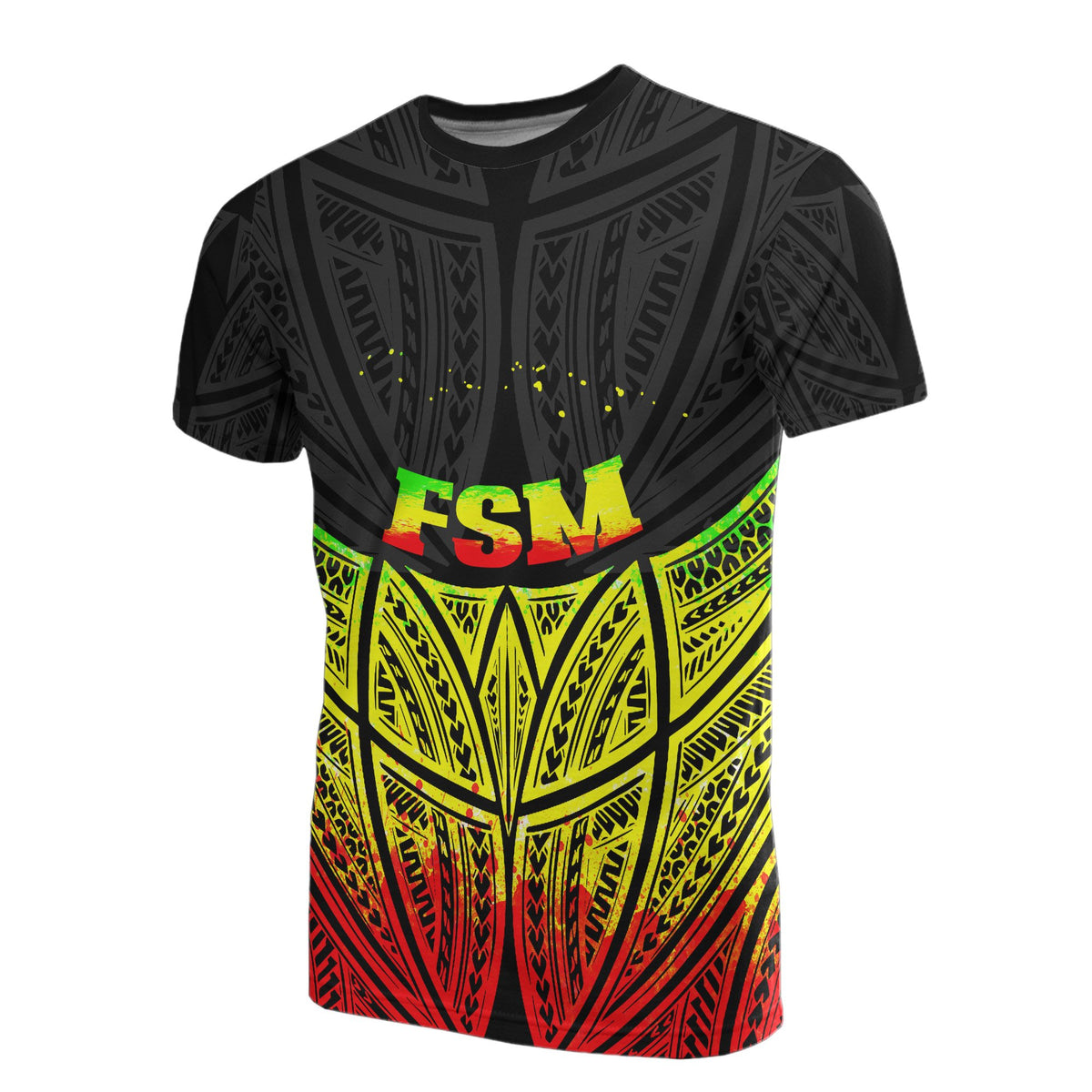 Federated States of Micronesia Polynesian T Shirt Reggae Pride Map and Seal Unisex Reggae - Polynesian Pride