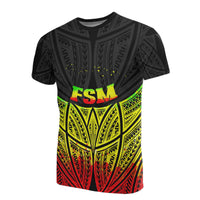 Federated States of Micronesia Polynesian T Shirt Reggae Pride Map and Seal Unisex Reggae - Polynesian Pride