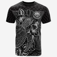 Federated States of Micronesia T Shirt FSM Seal Turtle Hibiscus Black Unisex Black - Polynesian Pride