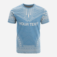 Federated States of Micronesia Custom T Shirt F S M Seal Polynesian Chief Tattoo Light Blue Version - Polynesian Pride