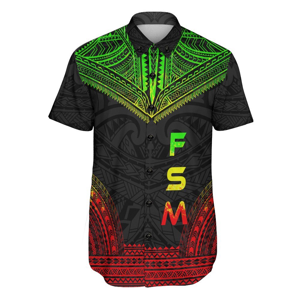 Federated States of Micronesia Polynesian Chief Shirt - Reggae Version Men Reggae - Polynesian Pride