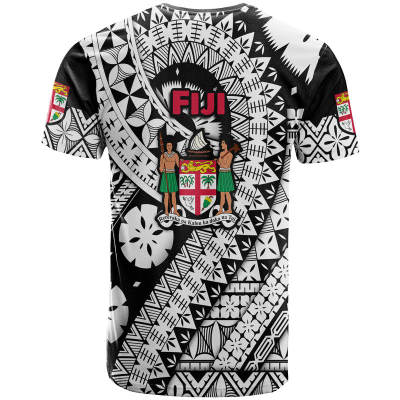 Fiji Day T Shirt Masi Kesa Black Style LT9 - Polynesian Pride