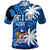 Fiji Coat Of Arms Polo Shirt Masi Tapa Mixed Palm Tree No2 Blue Version LT9 Blue - Polynesian Pride