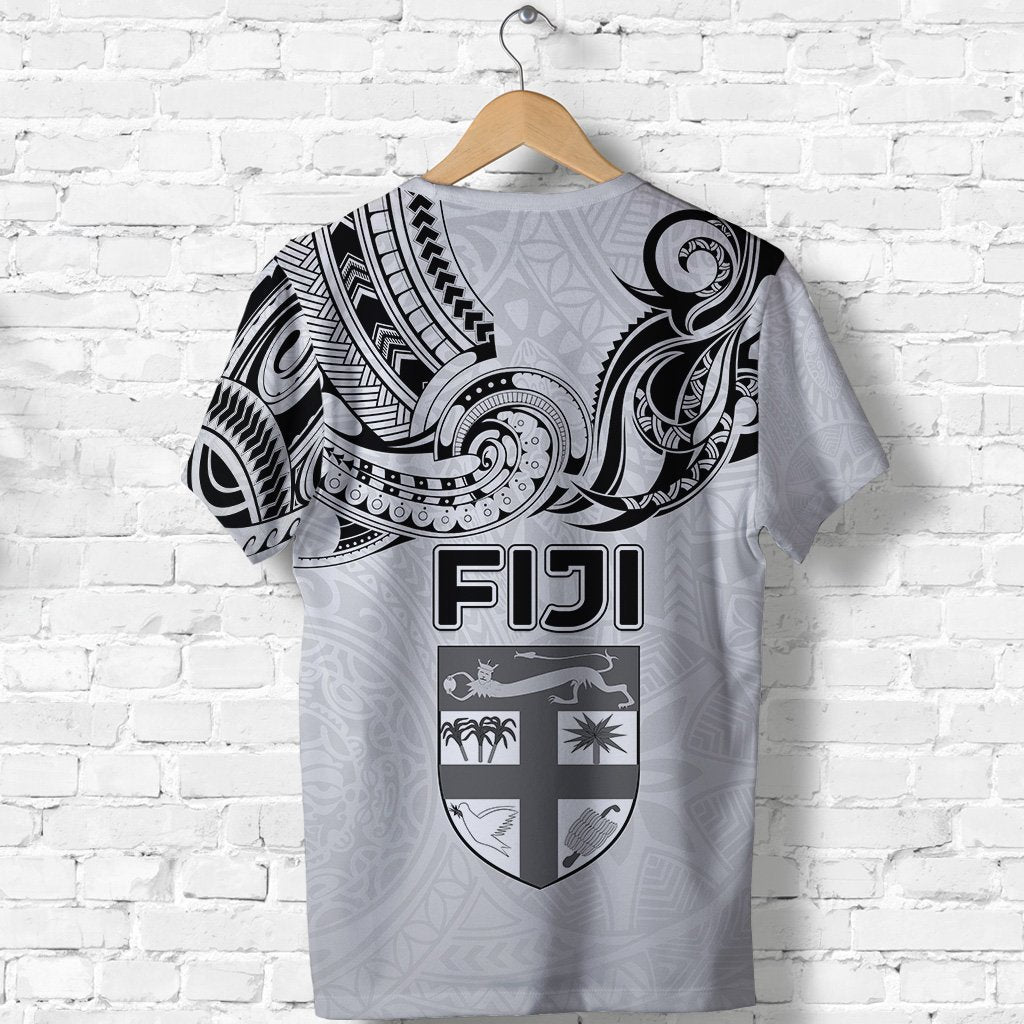 Fiji Rugby T Shirt Polynesian Waves Style - Polynesian Pride
