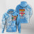 Fiji Coat of Arms Turquoise Color Zip up Hoodie LT7 - Polynesian Pride