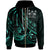 Fiji Zip Hoodie The Flow of The Ocean Unisex Green - Polynesian Pride