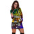 Fiji Custom Personalised Hoodie Dress - Rainbow Polynesian Pattern Crest - Polynesian Pride