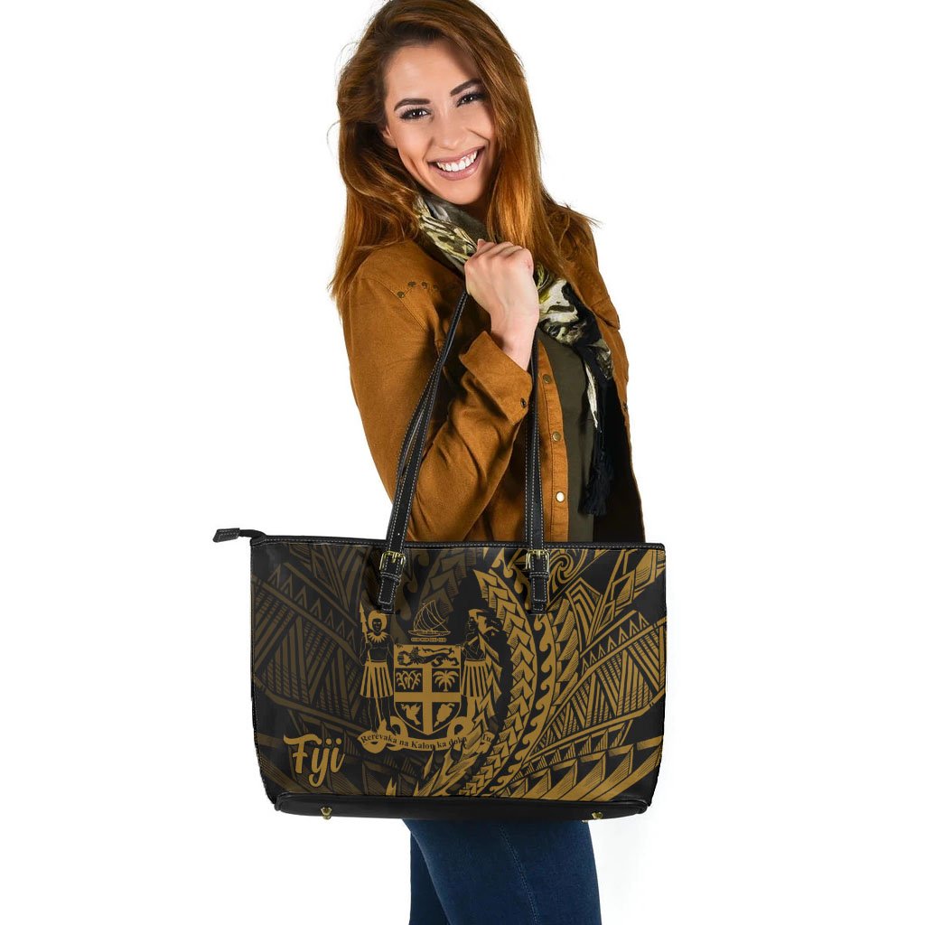 Fiji Leather Tote - Wings Style - Polynesian Pride