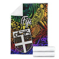 Fiji Premium Blanket - Rainbow Polynesian Pattern - Polynesian Pride
