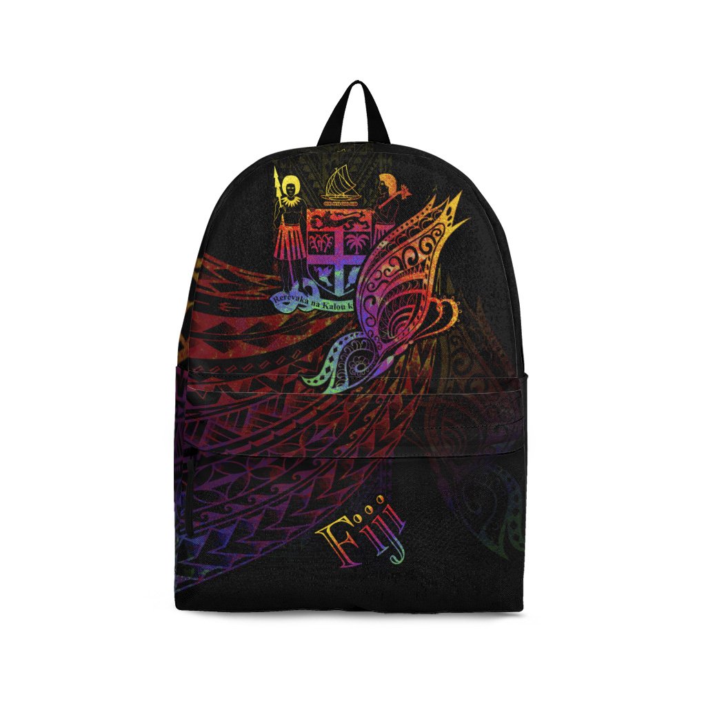 Fiji Backpack - Butterfly Polynesian Style Black - Polynesian Pride