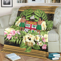 Fiji Premium Blanket - Polynesian Gold Patterns Collection - Polynesian Pride