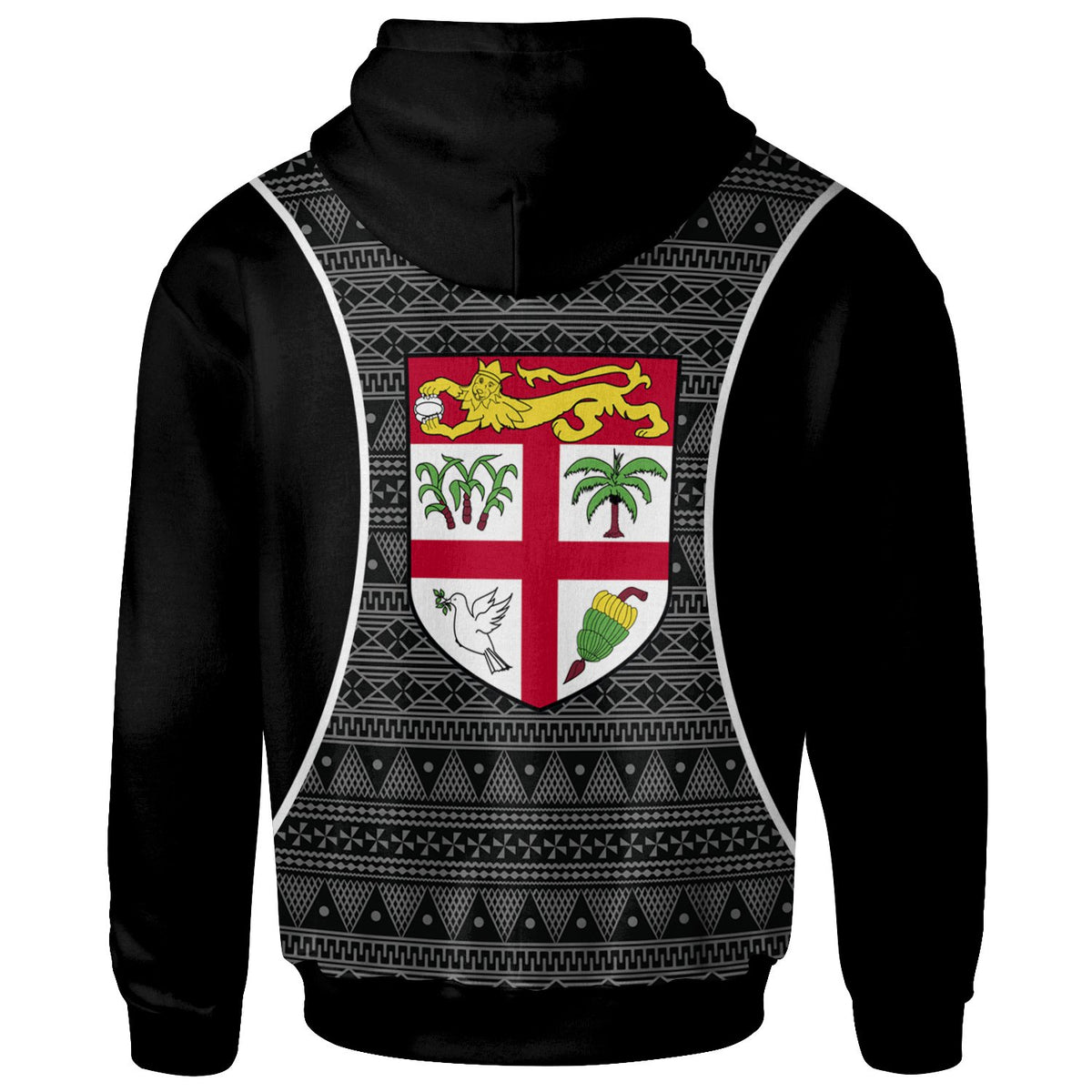 Fiji Custom Zip up Hoodie Tapa Pattern Sport Style - Polynesian Pride