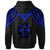 Fiji Custom Zip up Hoodie Polynesian Armor Style Blue - Polynesian Pride