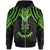 Fiji Custom Zip up Hoodie Polynesian Armor Style Green Unisex Green - Polynesian Pride