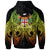 Fiji Zip up Hoodie Polynesian Reggae Tatoo - Polynesian Pride