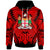 Fiji Hoodie Classic Vignette Style Unisex Red - Polynesian Pride