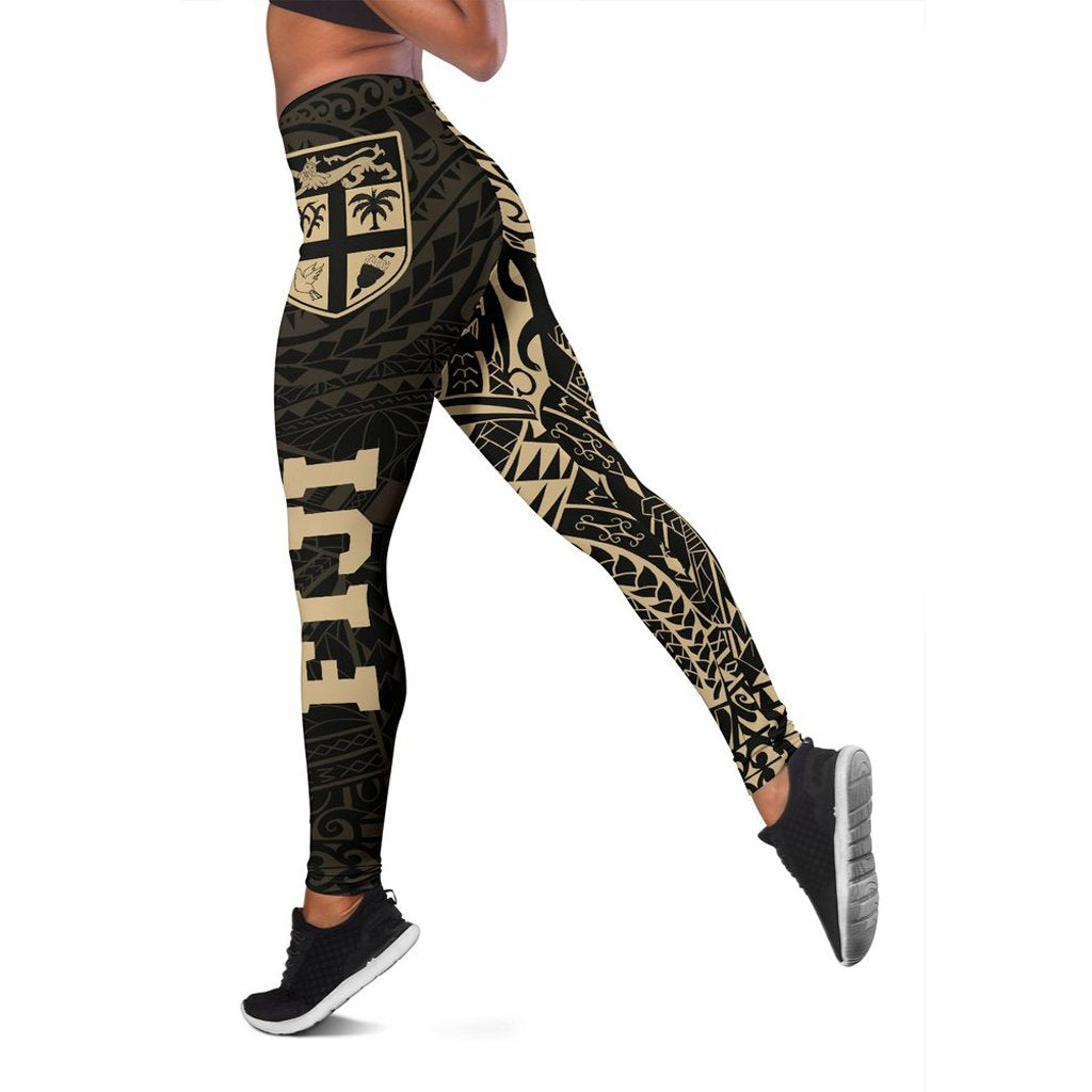 Fiji Special Leggings A7 Black - Polynesian Pride