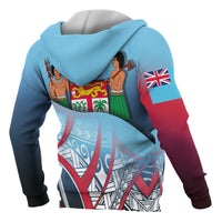Fiji Coat of Arms Zip up Hoodie Polynesian Pattern - Polynesian Pride
