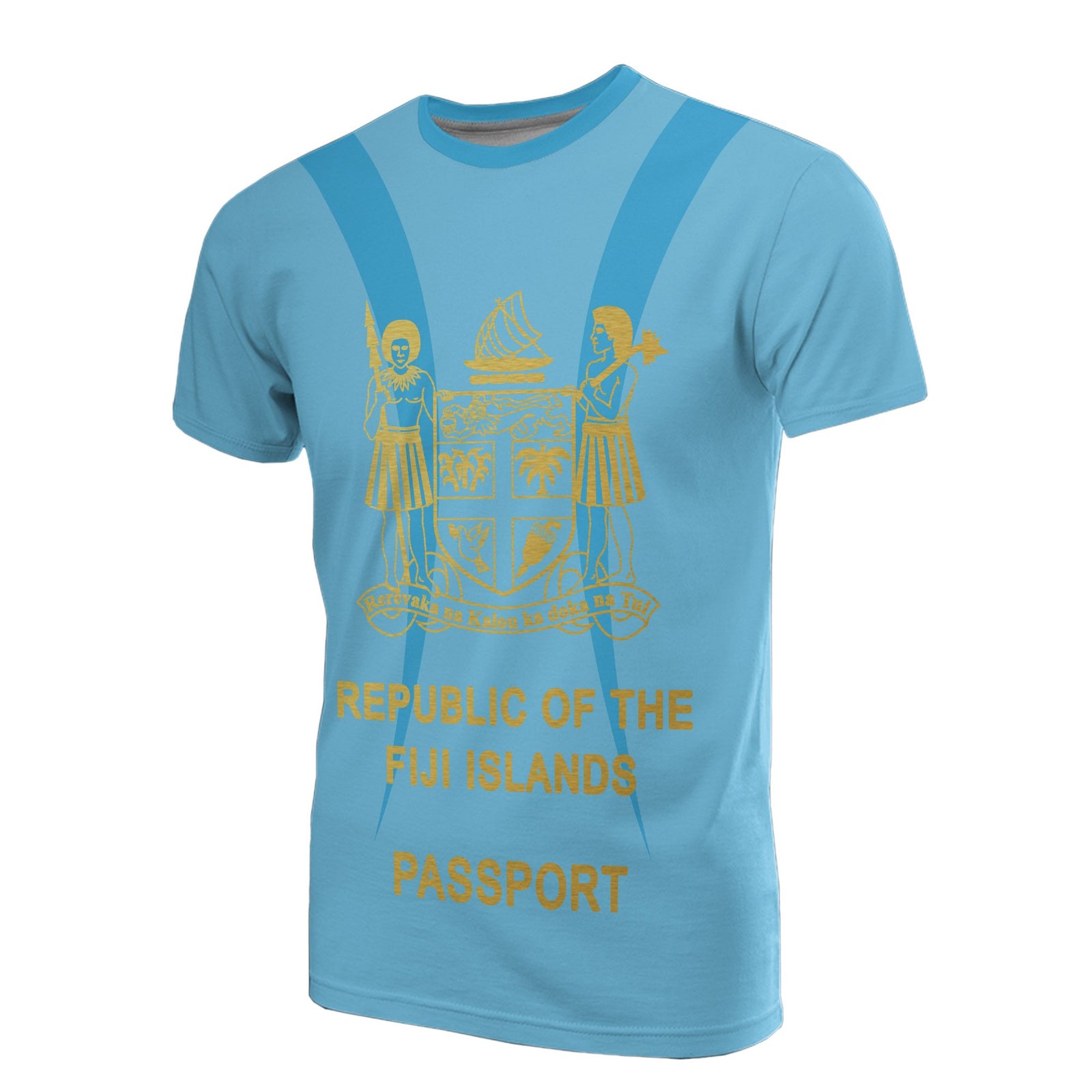 Fiji All Over Print T Shirt Repubilc of The Fiji Islands Passport Unisex Art - Polynesian Pride